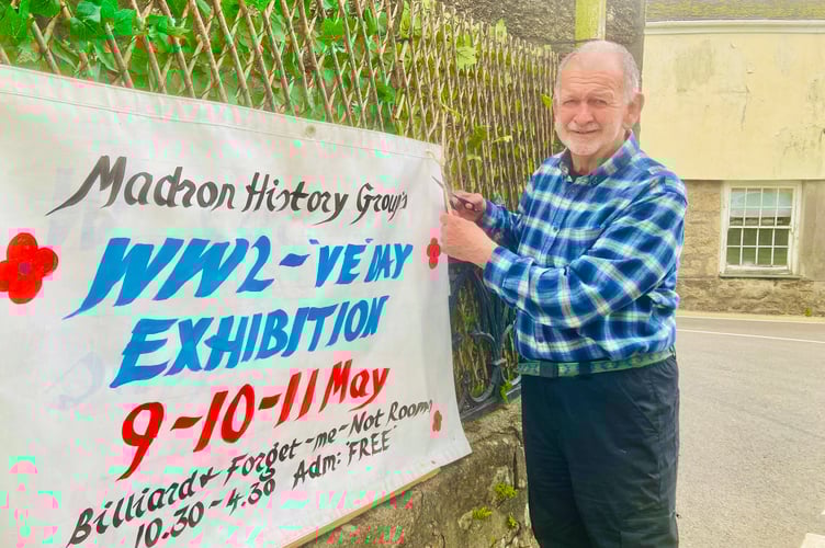 At the exhibition's end, Phil Westren's last task was to take down the advertising banners.