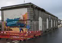 New mural depicting the Cribbar wave taking shape