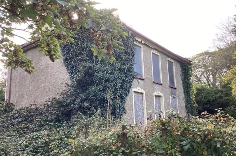 The fire-damaged farmhouse which is beyond repair and will have to be demolished.