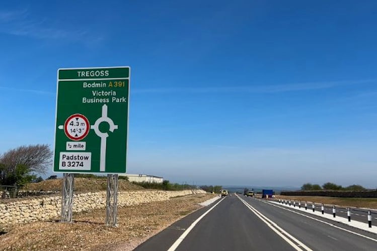 The link road aims to take heavy traffic away from nearby villages. Picture: Cornwall Council