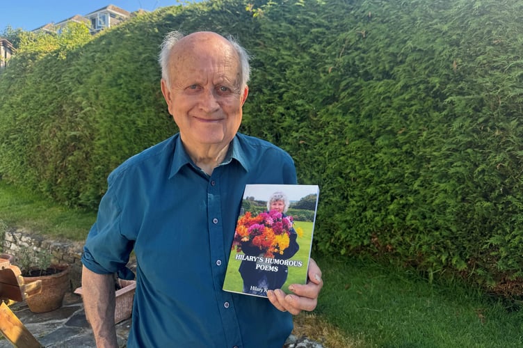 Dennis Keam and the book of Hilary Keam's poems - May 2025