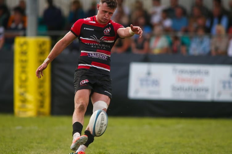 Bruce Houston was impressive with the boot on his final appearance for the Cornish Pirates against Nottingham