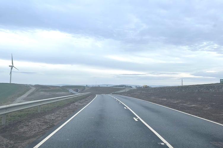 The former A30, now the new B3285 section between Boxheater to Carland