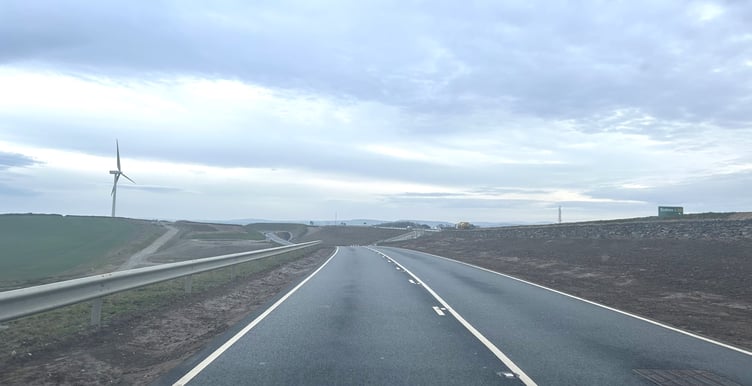 The former A30, now the new B3285 section between Boxheater to Carland
