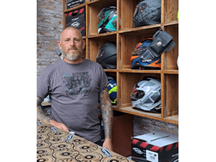 Motorbike accessories shop celebrates first birthday