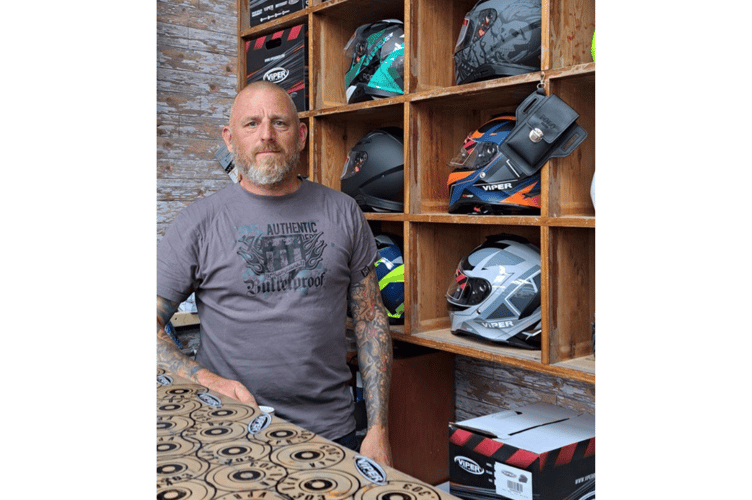 Olly Rutter set up Triple R Motorbike Accessories.