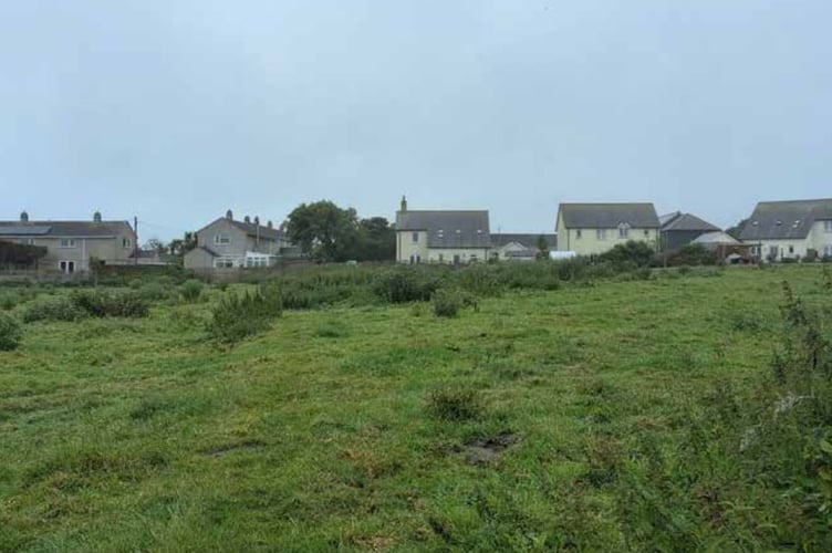The site in Ruan Minor where 30 new homes could be built.