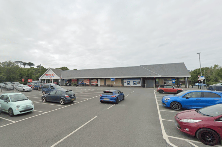 The incident took place in the car park of Tesco in Branwell Lane, Penzance