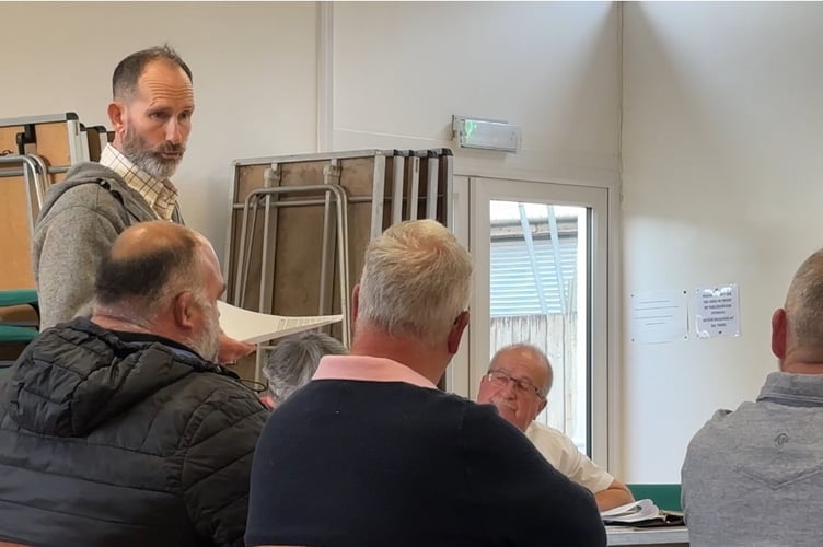 Cllr Peter Lawrence addresses an extraordinary meeting of Mylor Parish Council after his comments about the Holocaust went viral.