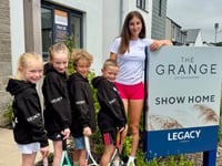 Top young tennis players served up new kit following donation