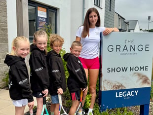 Top young tennis players served up new kit following donation