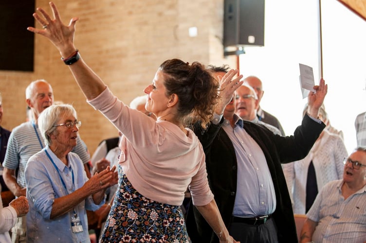 Caroline Childe conducting the St Austell group on a previous occasion. Picture: Julia Anna Wrzesinska
