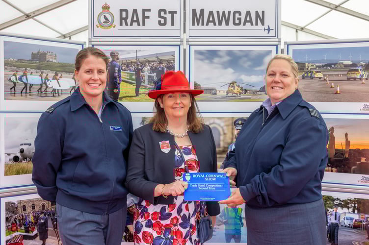 Despite a predictably unpredictable weather forecast, personnel from RAF St Mawgan proudly attended the Royal Cornwall Show at the Wadebridge Showground on Thursday 5th, Friday 6th and Saturday 7th June, engaging with thousands of visitors from across the region and won 2nd prize for best non-agricultural trade stand for their efforts!
Wing Commander Helen Simpson, Station Commander at RAF St Mawgan, highlighted the importance of the event, stating: "The Royal Cornwall Show is a fantastic opportunity for personnel from RAF St Mawgan to connect with the local community in which they live and serve âwhether that is engaging with school children, veterans, or the general public. It is an opportunity to share what we do, why we do it and why our role for Defence matters."
The RAF St Mawgan tent offered an immersive experience, featuring engineers, medics, survival equipment fitters, personnel from the regiment, reservists, recruiters, cadets and members from the model aircraft club. Visitors were able to gain firsthand insights into the diverse expertise and operations of RAF St Mawgan.
Adding to the excitement, the RAF Falcons, the militaryâs elite parachute display team, thrilled crowds with a spectacular jump into the Main Ring on Friday as the weather conditions improved, delivering an unforgettable performance.
RAF St Mawgan remains committed to strengthening its relationship with the local community, demonstrating the invaluable contributions its personnel make to national security and aviation excellence.
