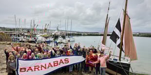 Community celebrates National Flagship Award for Cornish boat