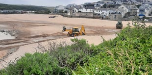 Sand levelling work carried out to prevent build-up 