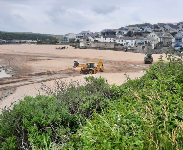 Sand levelling work carried out to prevent build-up 