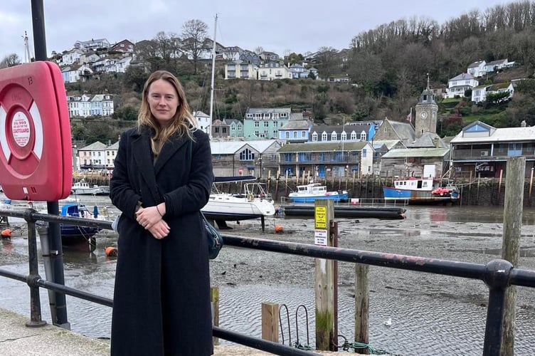 South East Cornwall MP Anna Gelderd pictured on Looe Harbourside