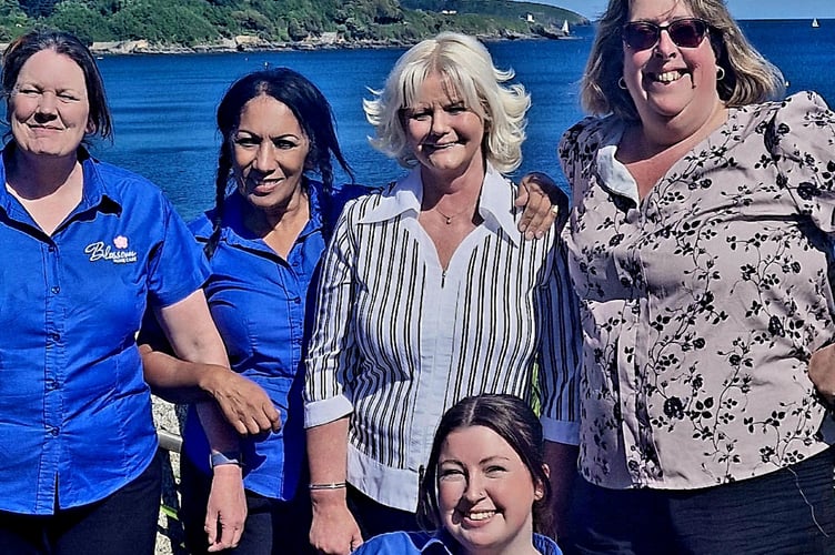 Grace Angilley (centre) with members of her care team