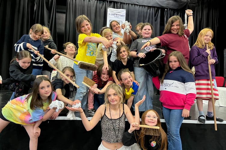 Youngsters from the Caradon Youth Theatre carry out final rehearsals ahead of their production of Annie at Liskeard Public Hall