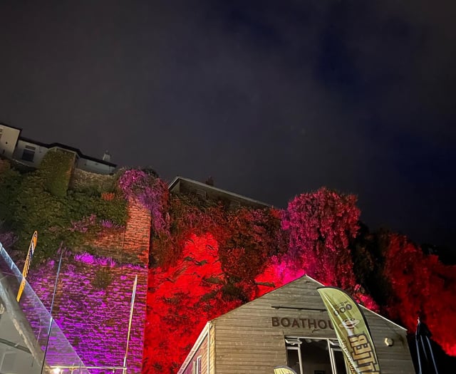 New initiative sees harbour illuminated with cliff lighting