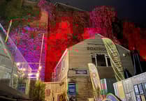 New initiative sees harbour illuminated with spectacular cliff lighting
