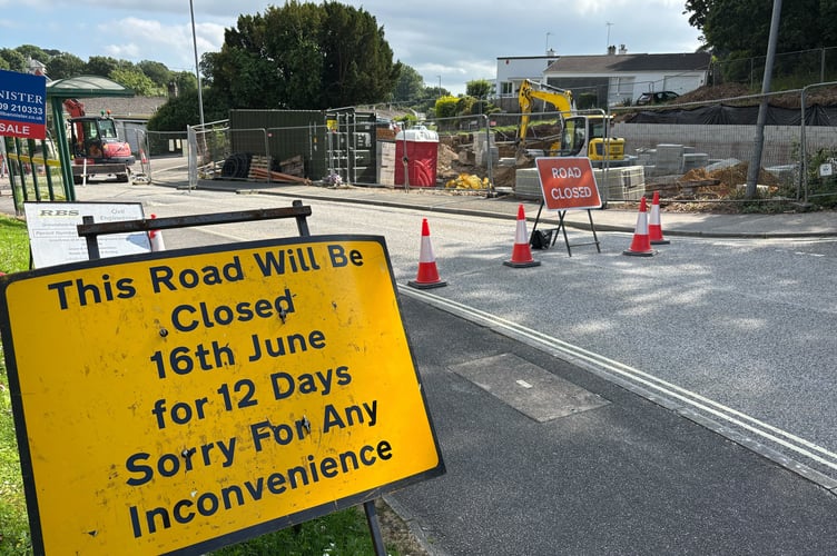 The 12-day road closure in the Uplands area of Truro.