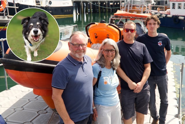 Couple meet RNLI Penlee crew members who rescued their dog