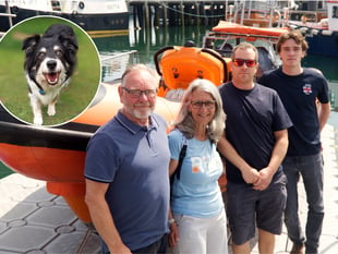 Couple meet RNLI Penlee crew members who rescued their dog