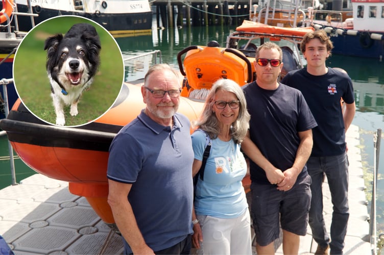 Lewis and Lynne Clark with Will Treneer and Max Rowe.