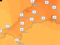 Yellow weather alert in place for South West as temperatures soar