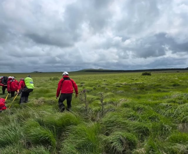 Elderly man rescued after moor injury