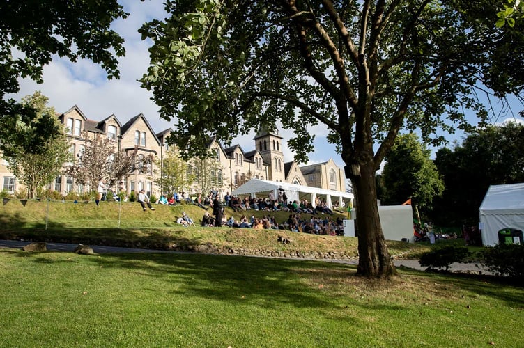 Truro School Marquee on Terrace.