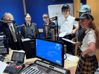 Pool students record final broadcast at iconic studio