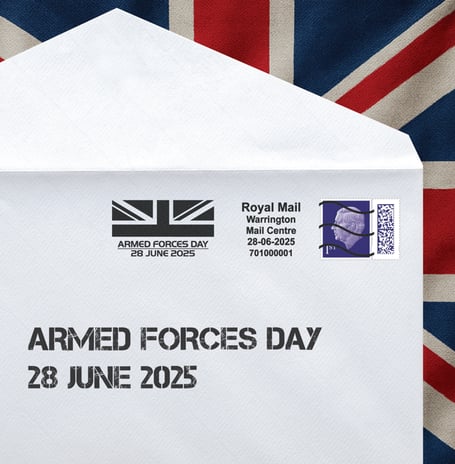 The special postmark created by the Royal Mail to celebrate this year's Armed Forces Day