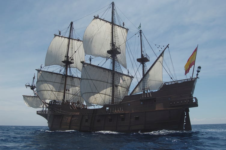 the visit of the “Galeón Andalucía” to Penzance.