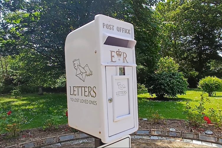 Letters to Lost Loved Ones postbox at Penmount Crematorium, Truro