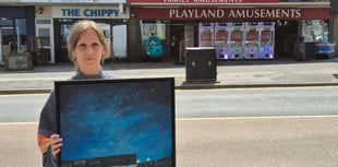 Artist hopes to win the jackpot for painting of an amusement arcade