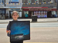 Artist hopes to win top prize for painting of amusement arcade