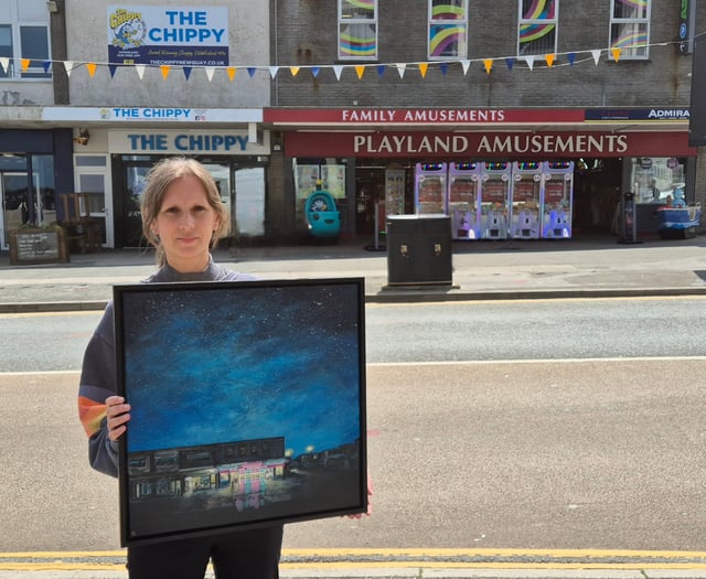 Artist hopes to win top prize for painting of amusement arcade