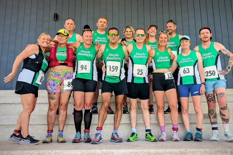 Hayle Runners at the Truro Trail 10K.