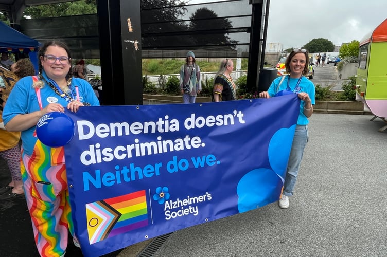The Alzheimer's Society team at Liskeard Pride