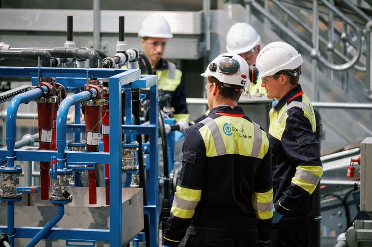 Inside the Trelavour Lithium Project plant. (Picture: Cornish Lithium)