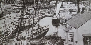 Barrie Doney's Cornwall: Pentewan Harbour over a century ago