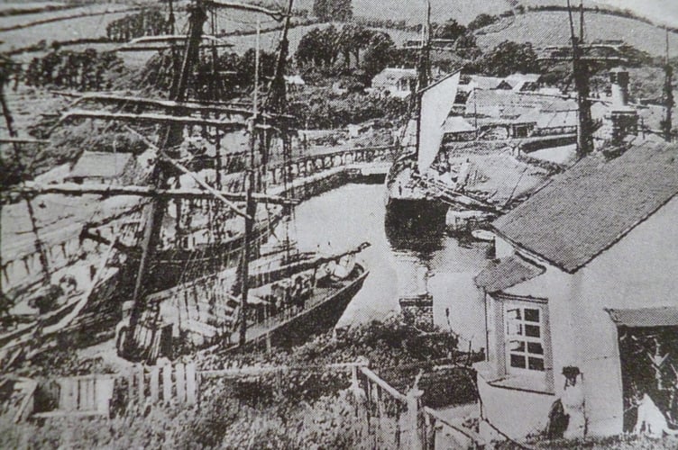 Barrie says of this photograph: “Here is a view of Pentewan Harbour in the early 1900's when fishing was all the business in the west country. Today the harbour just looks like a pond.”