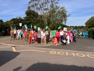 Staff kick off first of six strike days at Cornish school