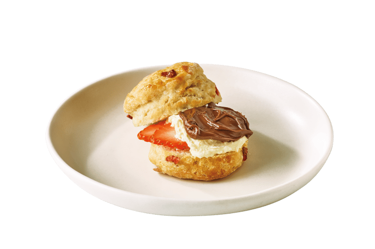 Scones with clotted cream and Nutella