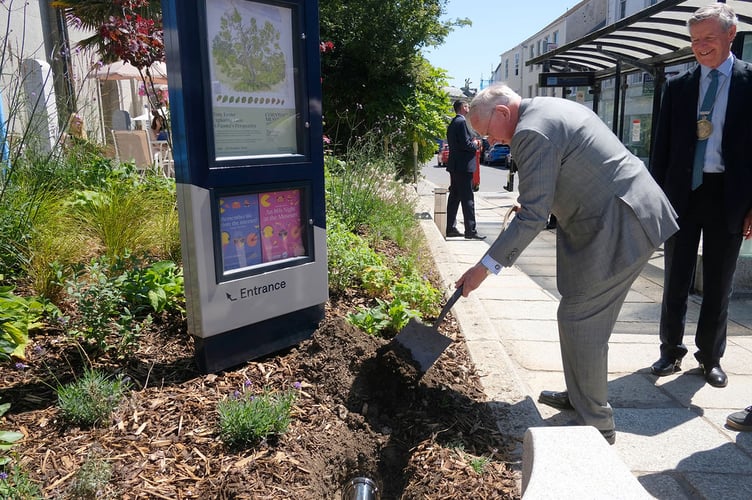 The Duke of Gloucester buries a time capsule at the Cornwall Museum