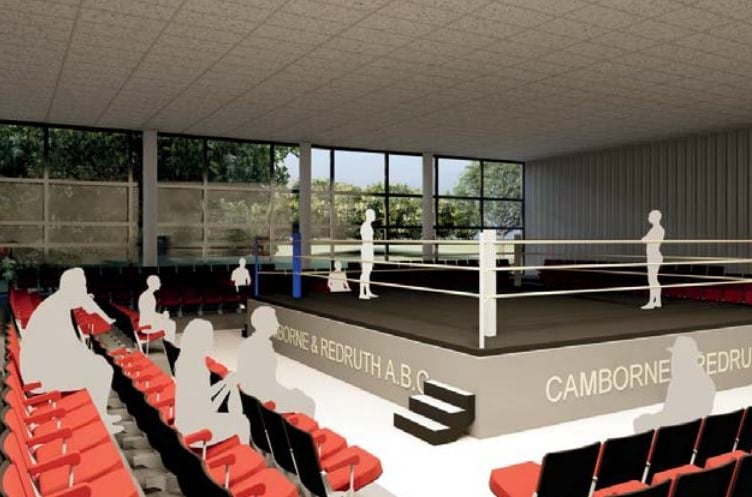 A design showing how one of the boxing rings could look.
