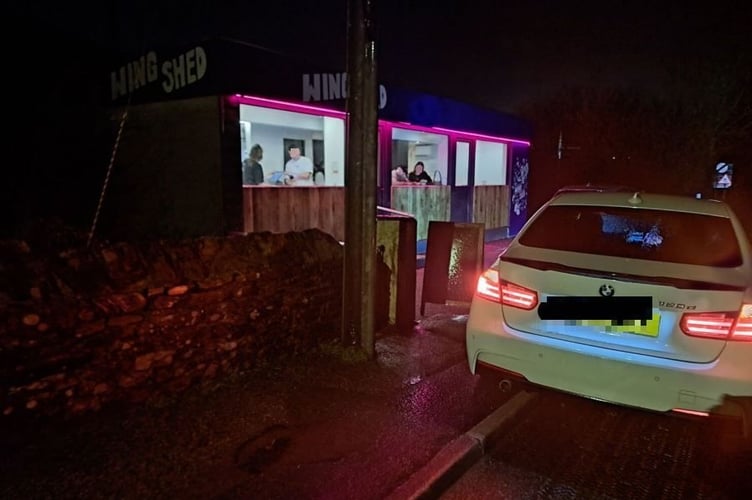 A photograph taken by an objector to Wing Shed\'s licence application.