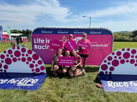 Team from resin driveway specialists get to grips with muddy challenge